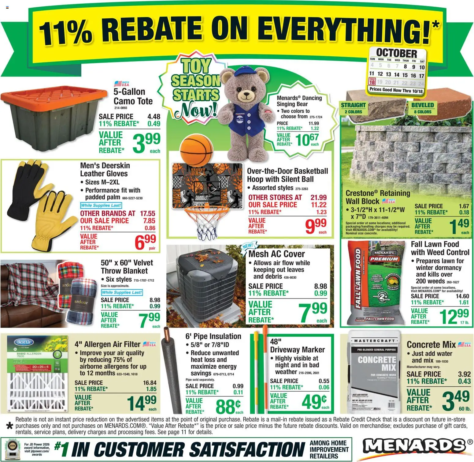 menards - Menards Weekly Ad - 10/08 - 10/18 2026