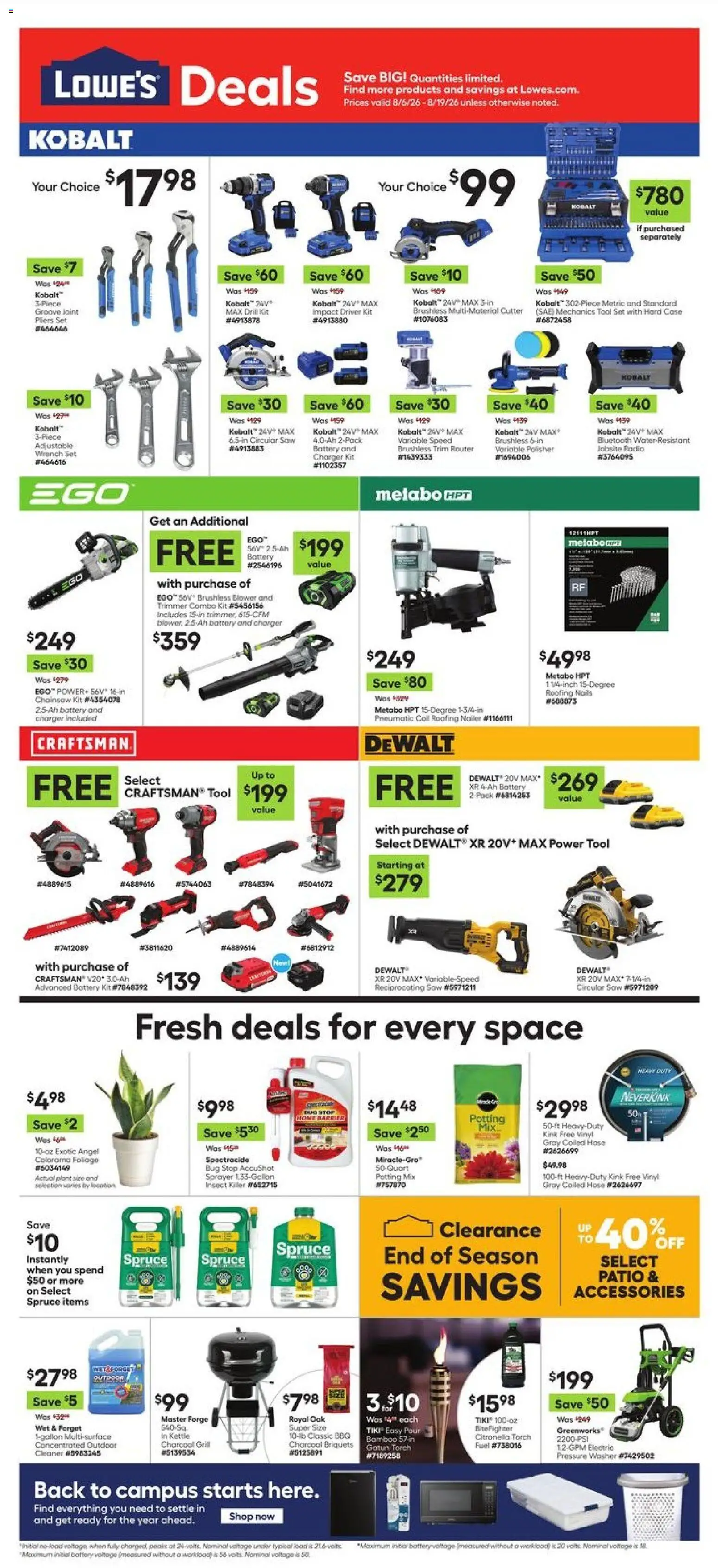 lowes - Lowe's Weekly Ad - 08/06 - 08/19 2026