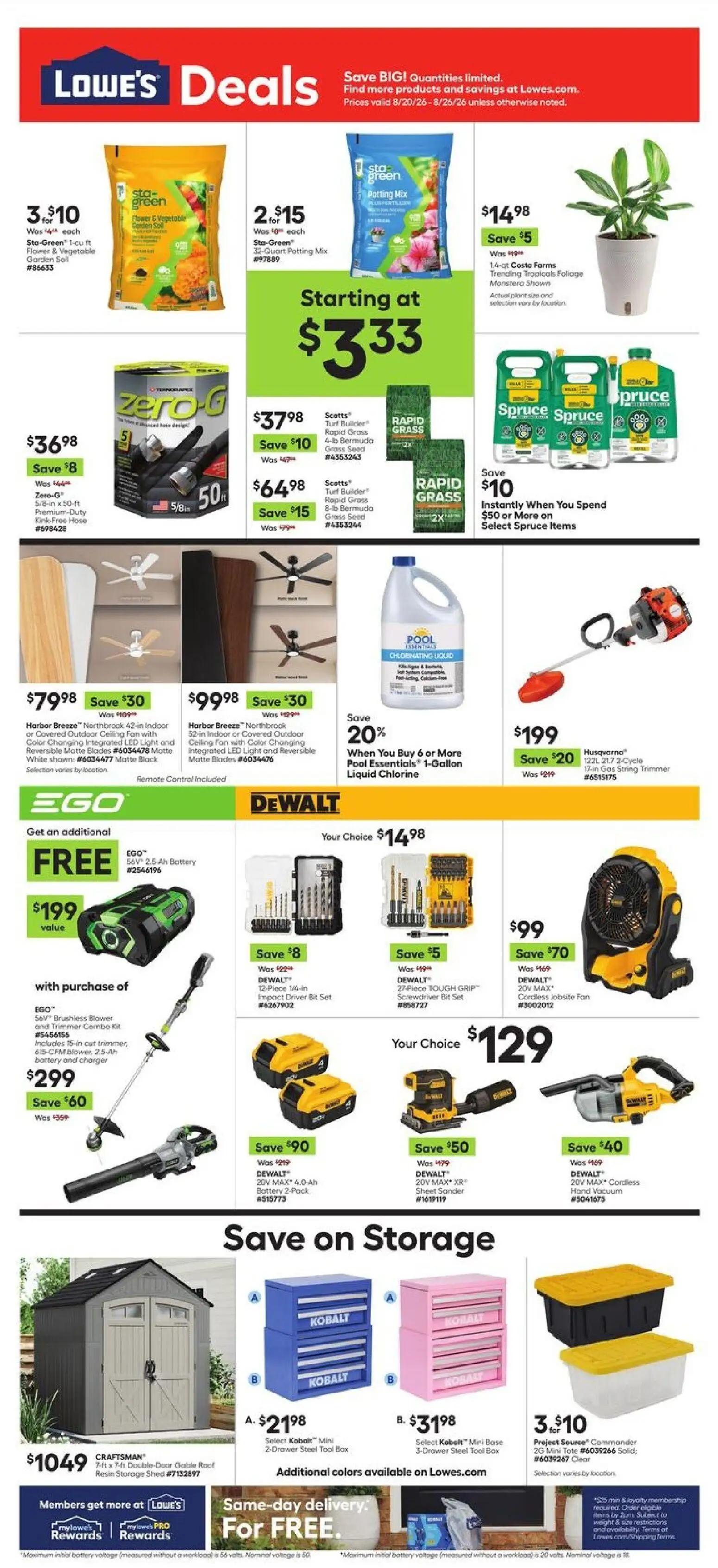 lowes - Lowe's Weekly Ad - 08/20 - 08/26 2026