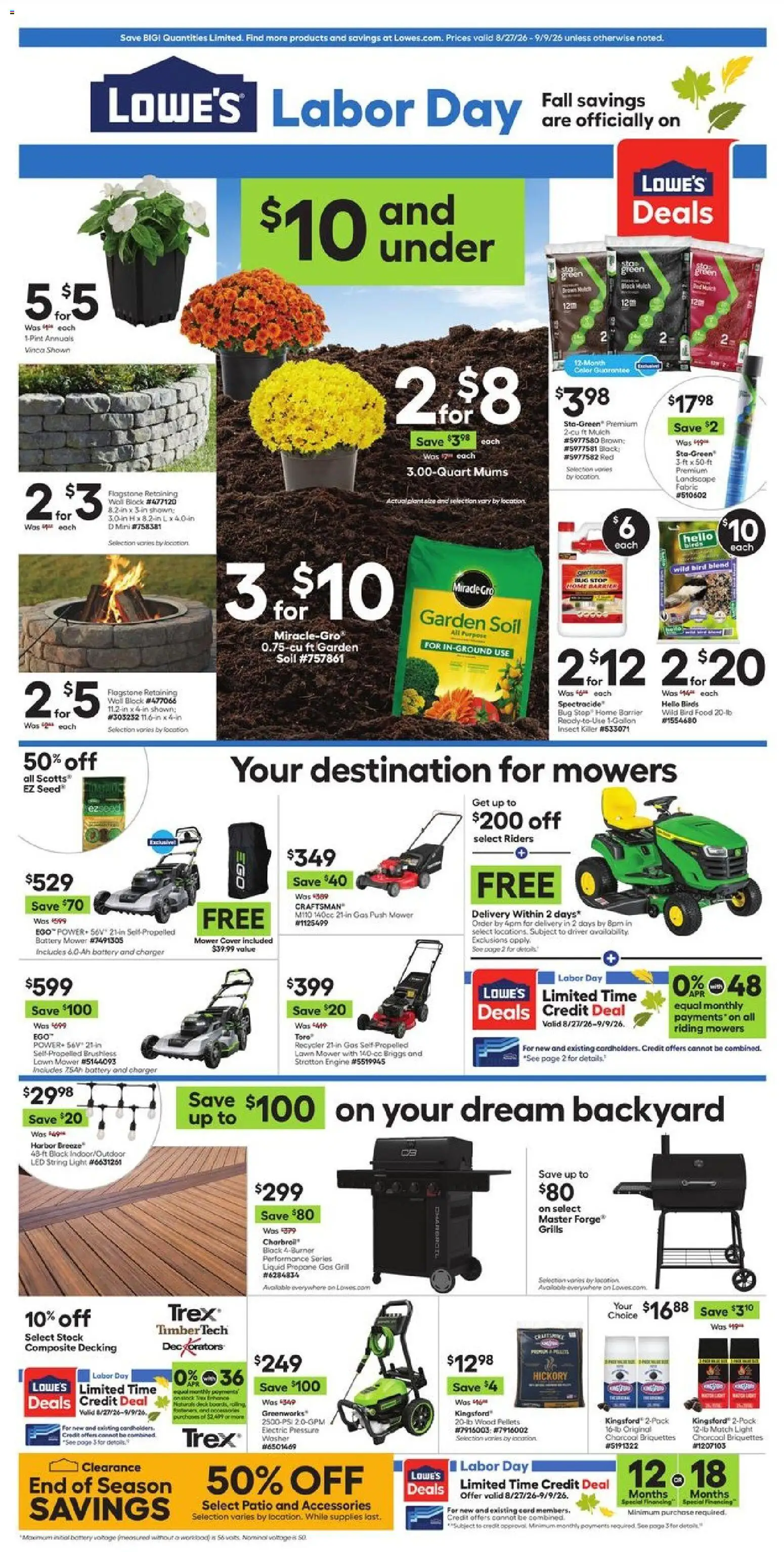 lowes - Lowe's Weekly Ad - 08/27 - 09/09 2026