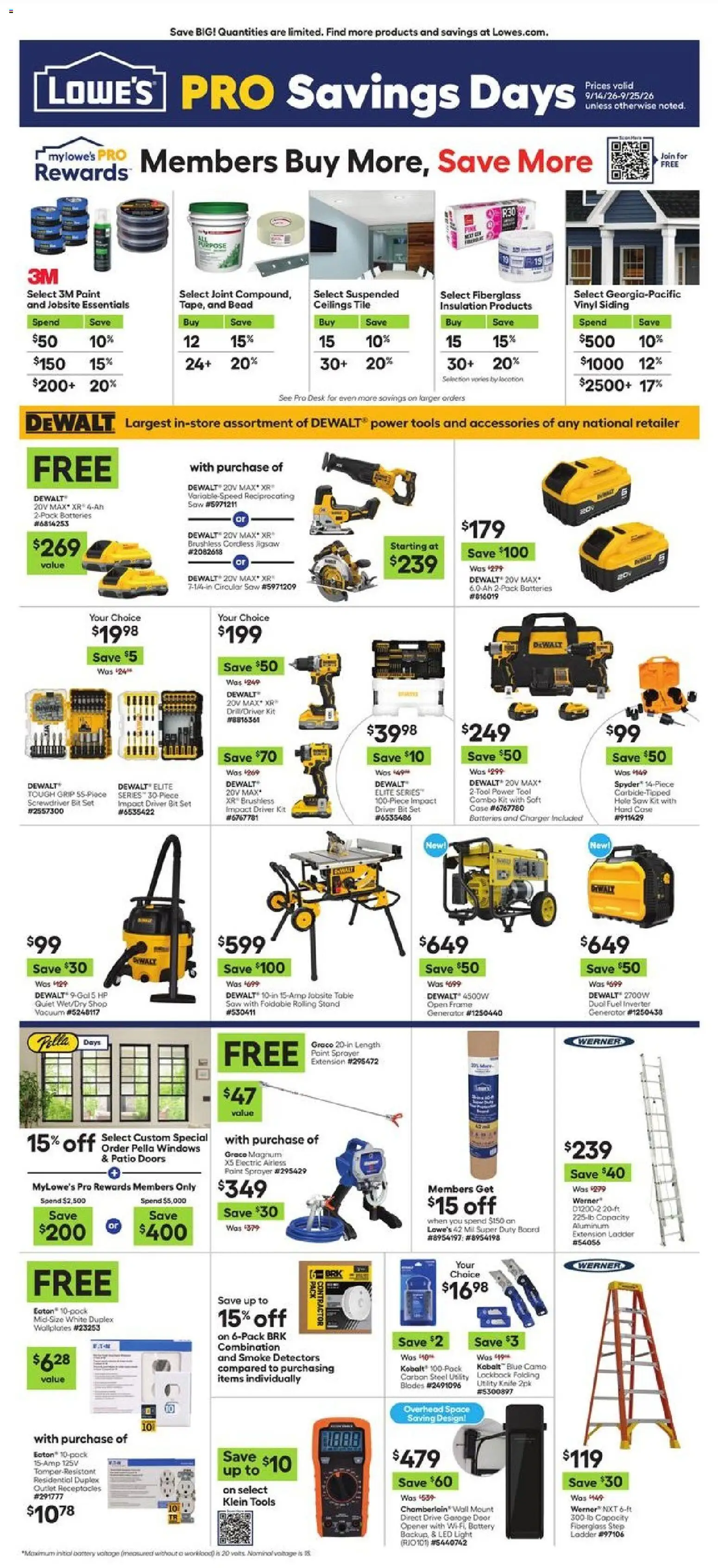 lowes - Lowe's Ad - 09/14 - 09/25 2026 - page: 1