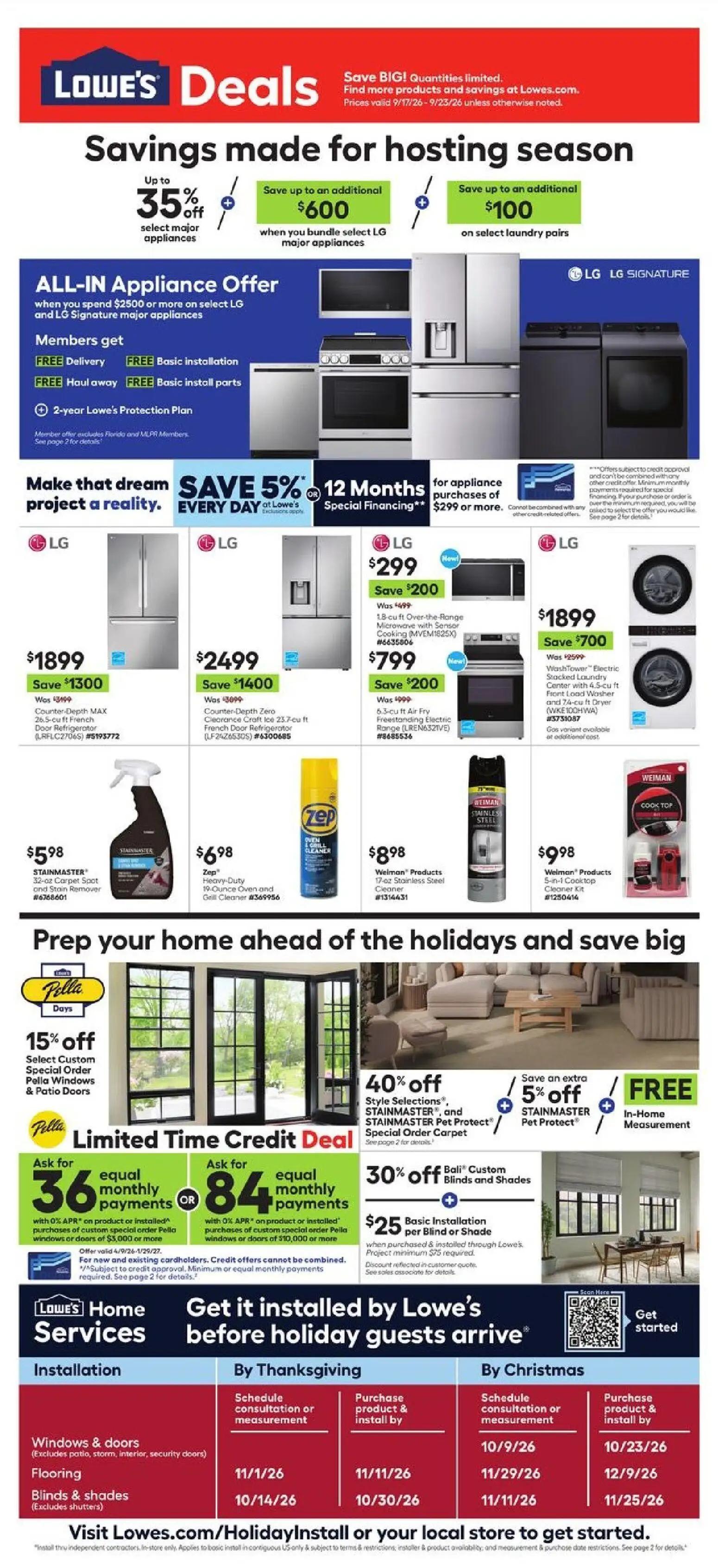 lowes - Lowe's Weekly Ad - 09/17 - 09/23 2026 - page: 1