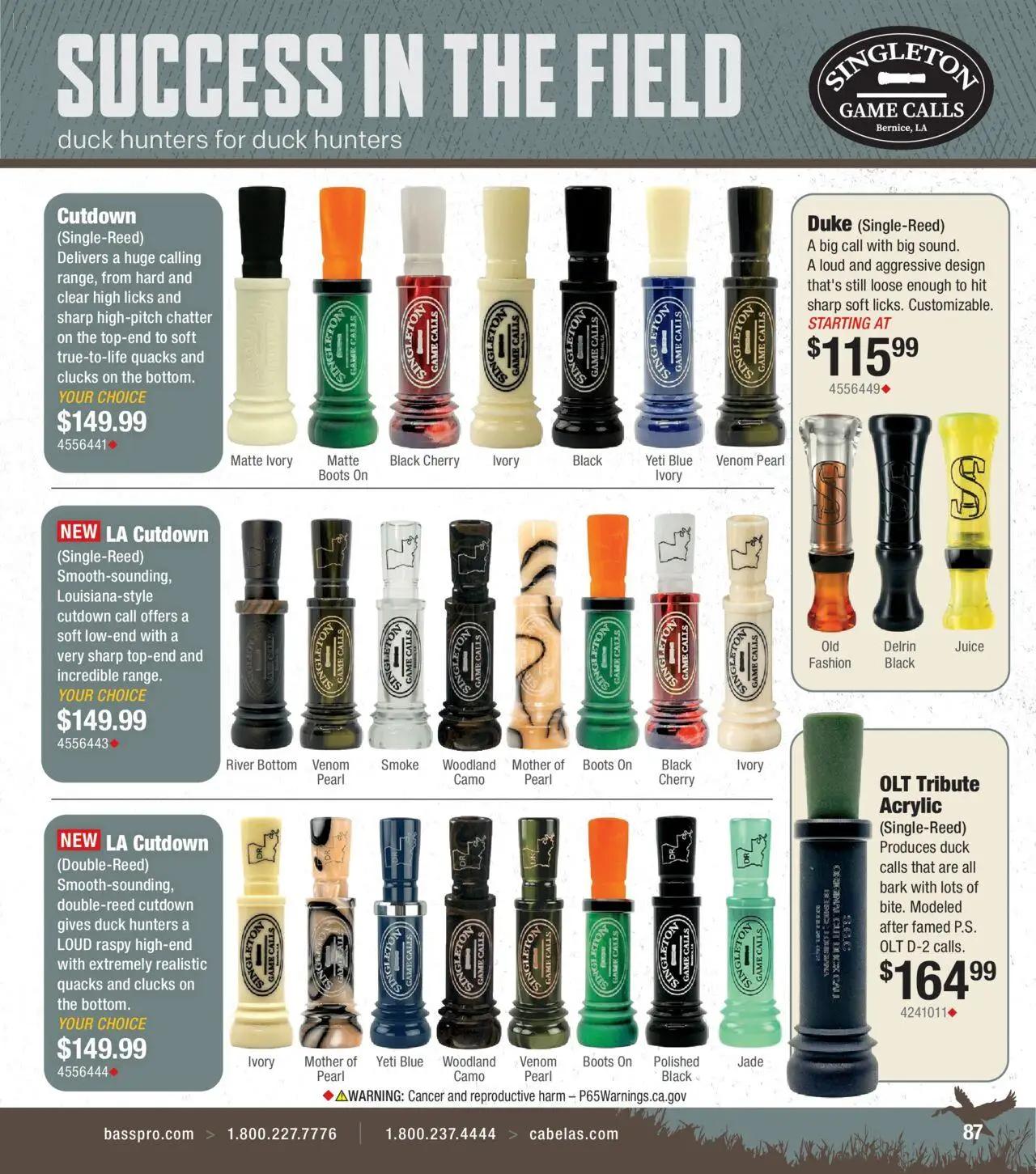 cabelas - Cabela's Waterfowl 25 - from Wednesday 10/01 2025 - page: 87