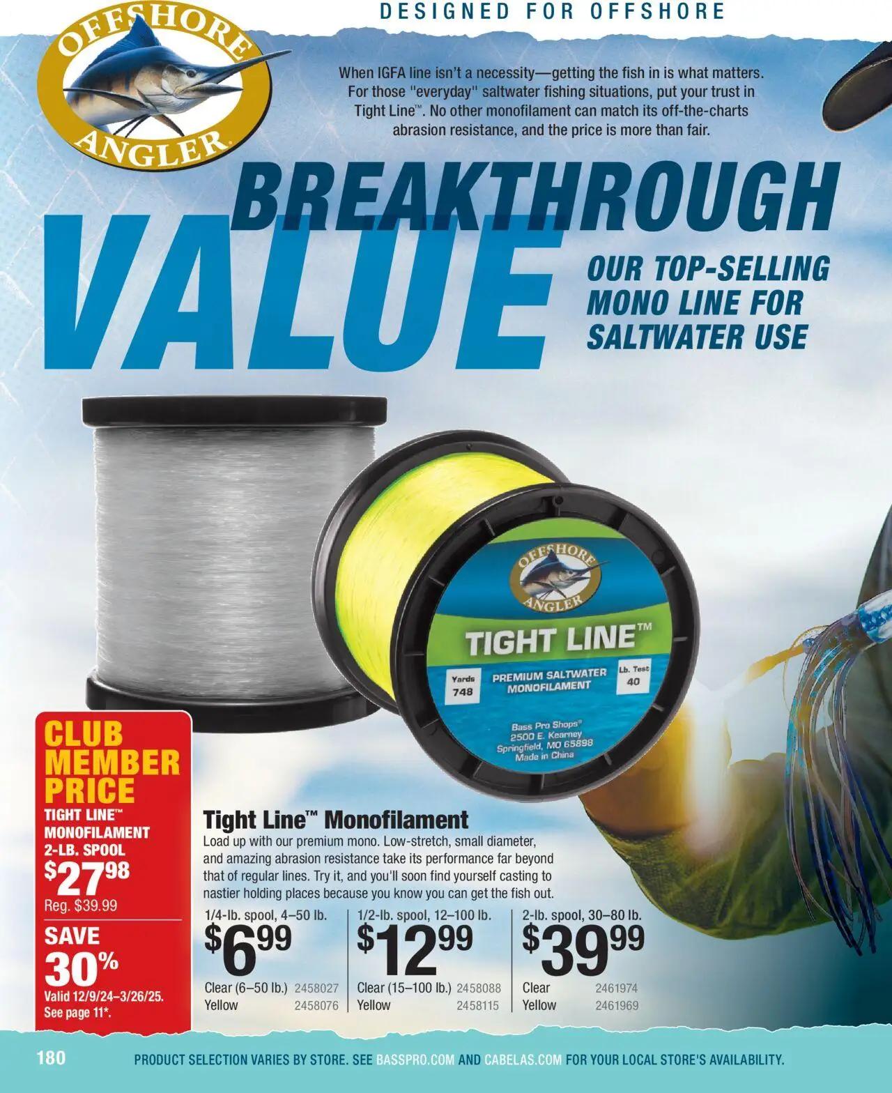 cabelas - Cabela's Saltwater Specialist 25 - from Wednesday 01/01 2025 - page: 180
