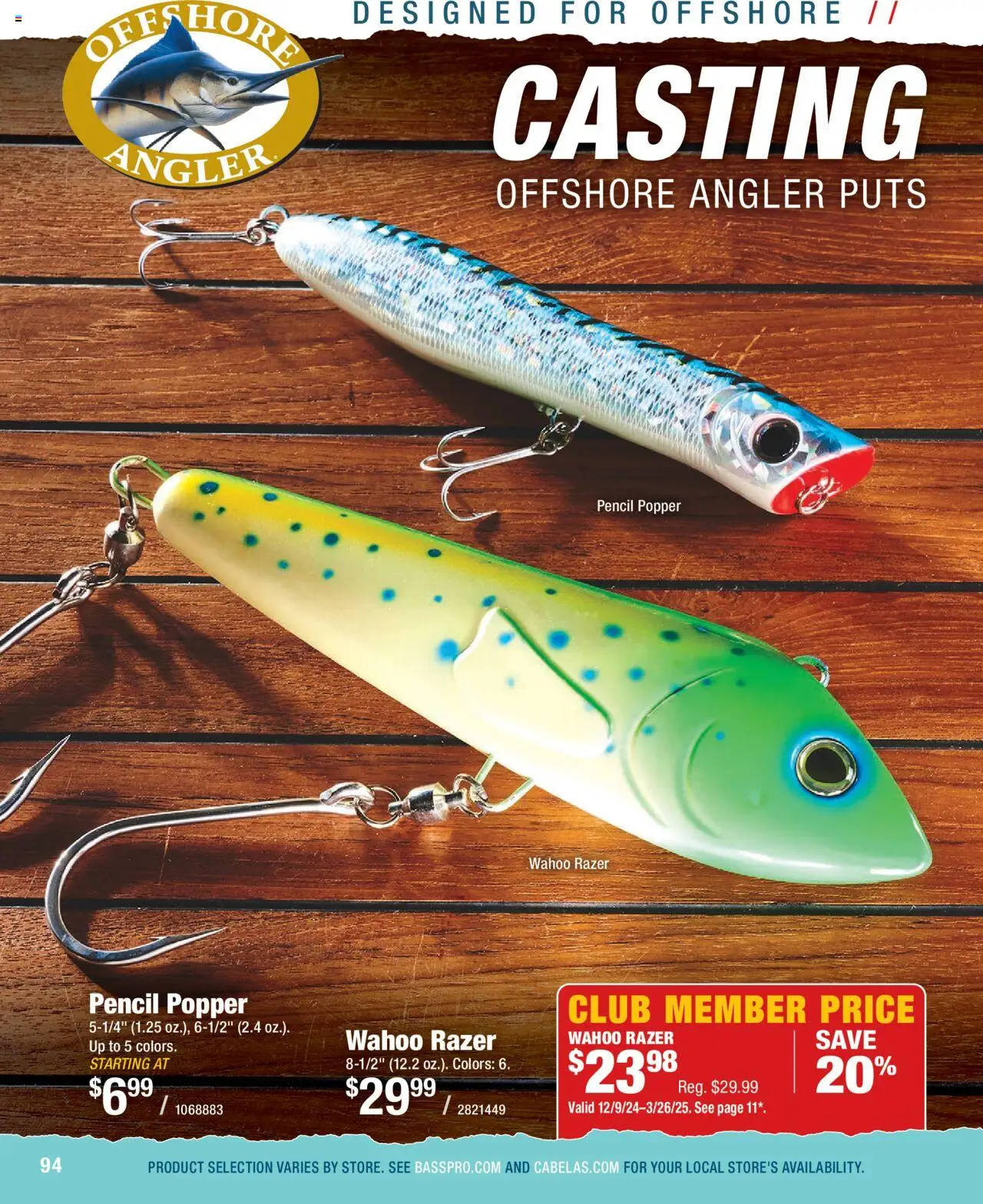 cabelas - Cabela's Saltwater Specialist 25 - from Wednesday 01/01 2025 - page: 94
