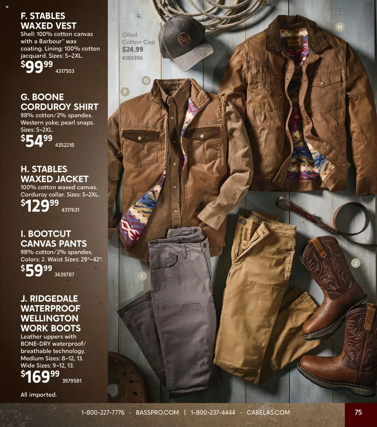 cabelas - Cabela's Fall Clothing 25 - from Wednesday 10/01 2025 - page: 75