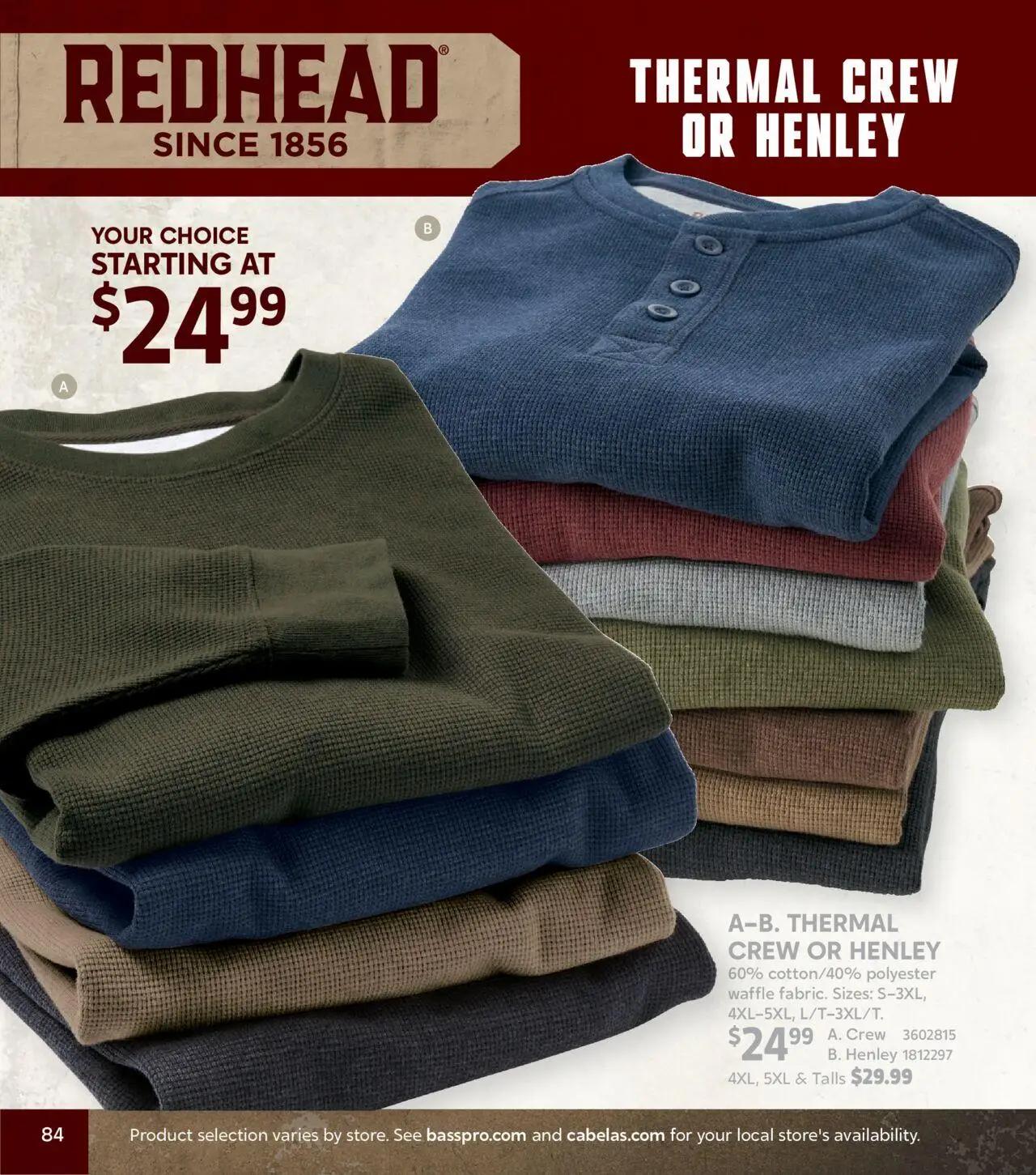 cabelas - Cabela's Fall Clothing 25 - from Wednesday 10/01 2025 - page: 84