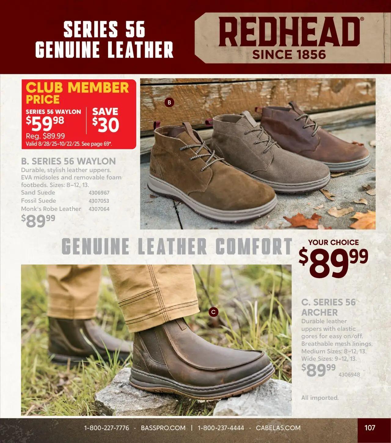 cabelas - Cabela's Fall Clothing 25 - from Wednesday 10/01 2025 - page: 107
