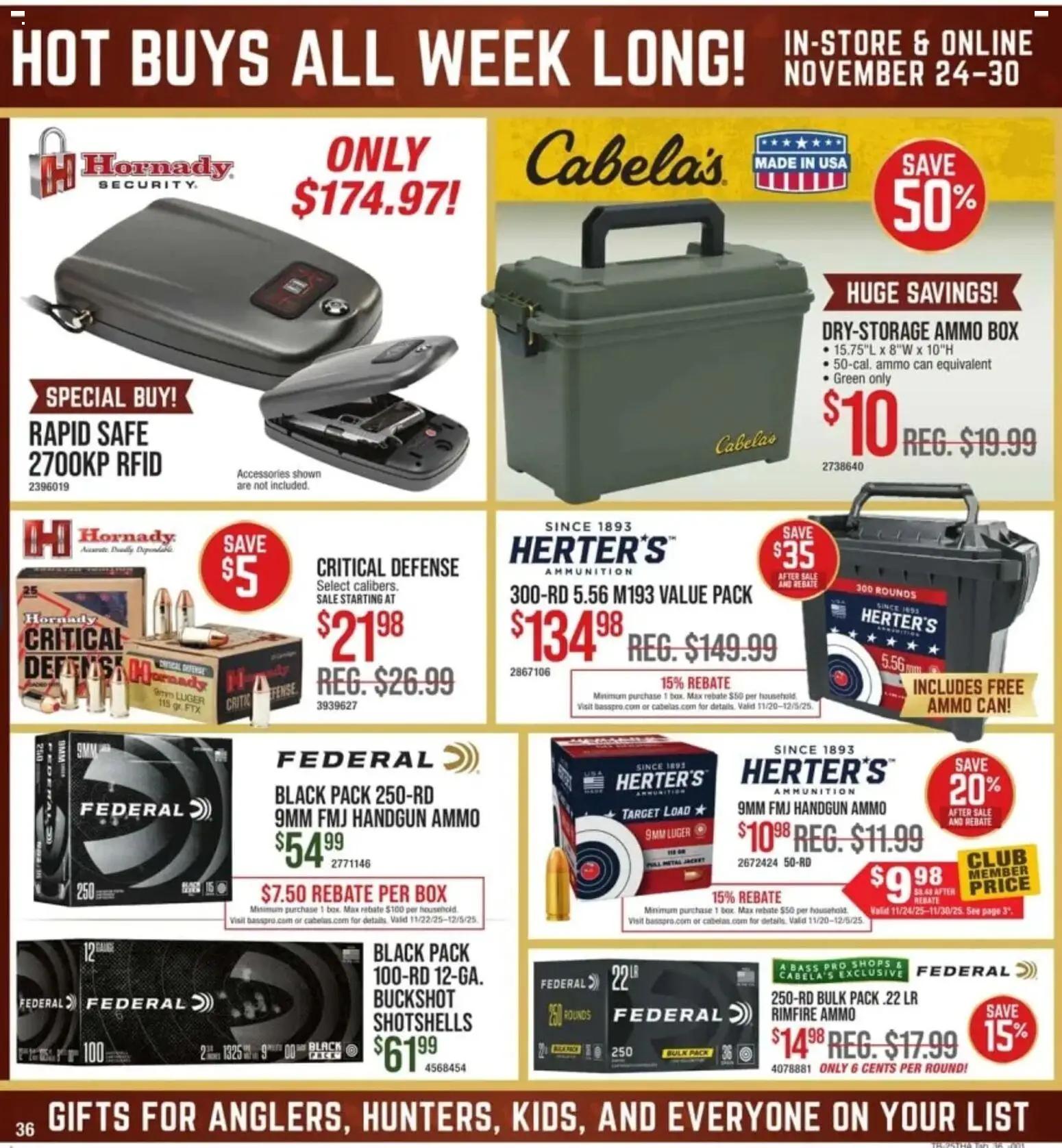 cabelas - Weekly ads Cabela's BLACK FRIDAY from 11/24/2025 - page: 36