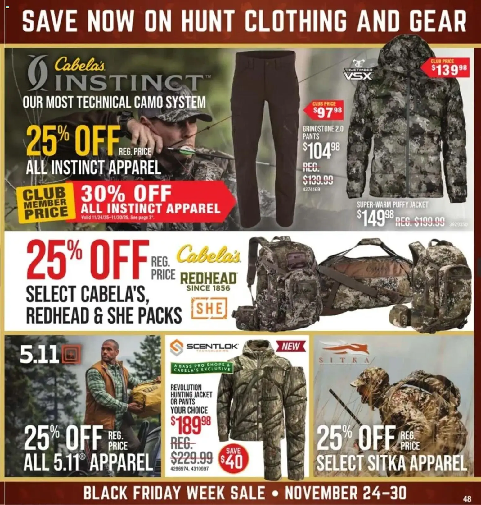 cabelas - Weekly ads Cabela's BLACK FRIDAY from 11/24/2025 - page: 47