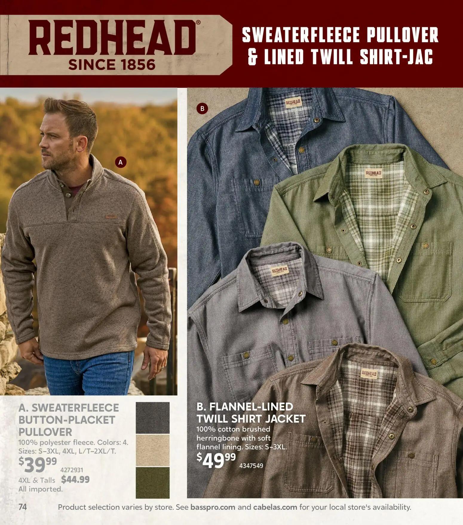cabelas - Cabela's Winter Clothing 25 - from Thursday 11/20 2025 - page: 74