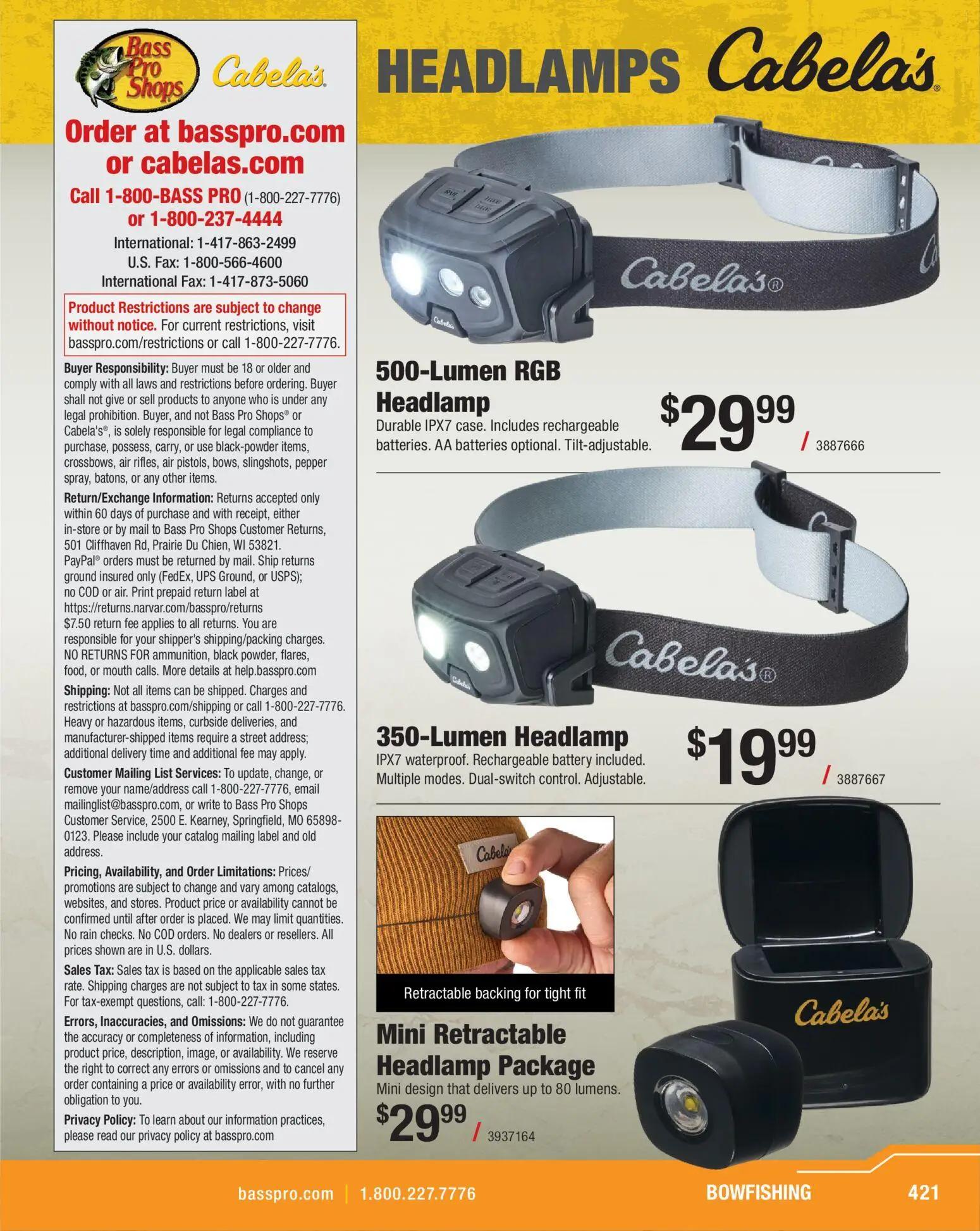 cabelas - Cabela's Spring Fishing Master 26 - from Thursday 01/22 2026 - page: 421