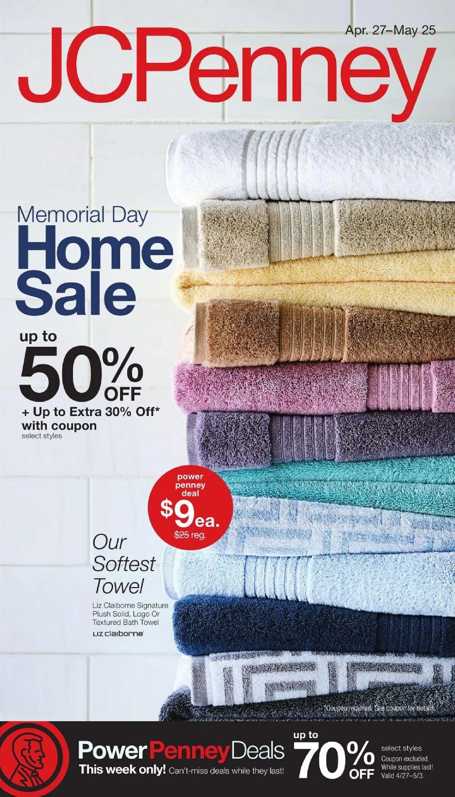 jcpenney - JCPenney Memorial Day Home Sale - 04/27 - 05/25 2026 - page: 1