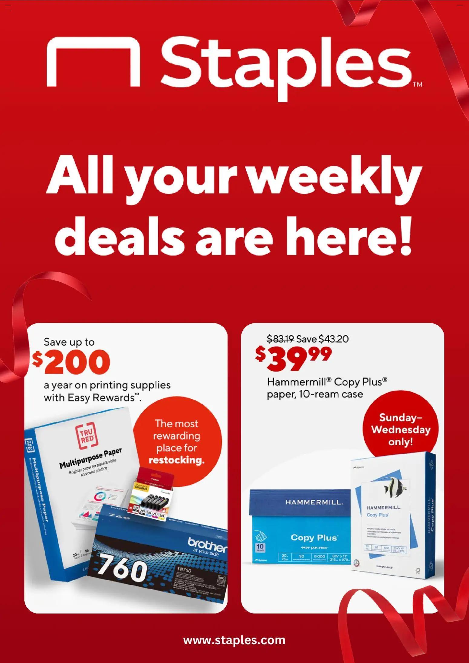 staples - Staples Weekly Ad - 09/15 - 09/20 2026